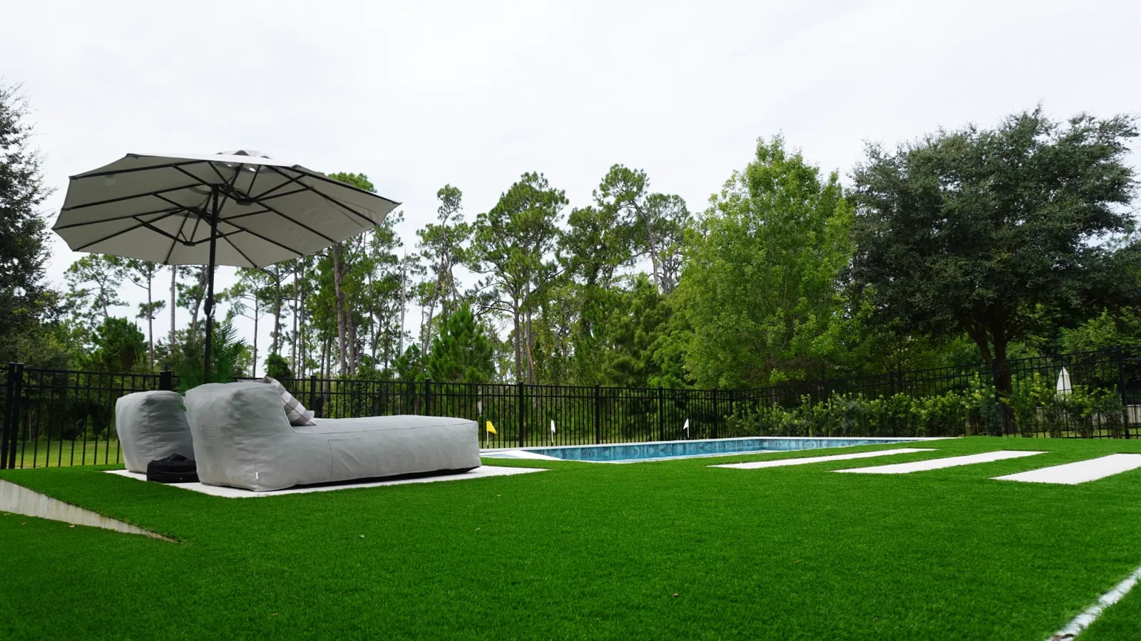 Turf Lawn, Lap Pool & Lounge